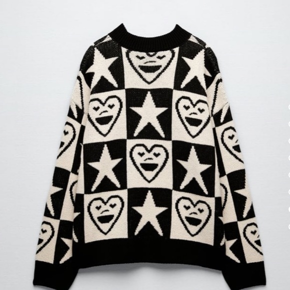 Zara graphic jacquard knit sweater - Picture 5 of 10
